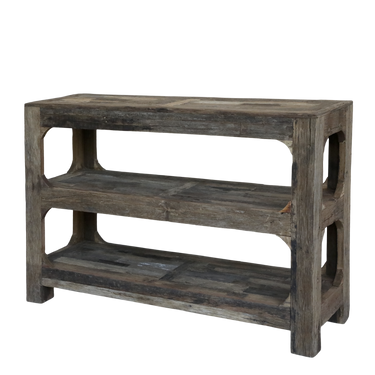 Kierrätyspuinen puunvärinen konsolipöytä | 120 x 36 x 80 cm | Grimaud-Chic Antique-Sasu’s sisustus- ja huonekaluliike
