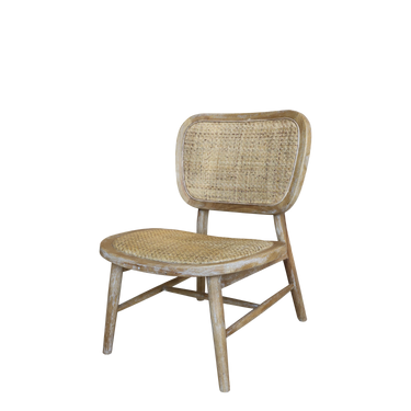 Ruskea rottinkinen "lounge-tuoli | 60 x 62 x 78,5 cm | French Rustic Collection-Chic Antique-Sasu’s sisustus- ja huonekaluliike
