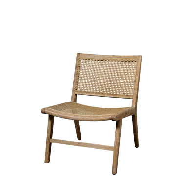 Lounge Chair w. wicker seat & back H79/L57/W62 cm nature