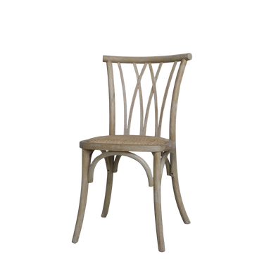 Ruskeasävyinen valkokäsitelty rottinkituoli | 50,5 x 53 x 89,5 cm | French Rustic Collection-Chic Antique-Sasu’s sisustus- ja huonekaluliike