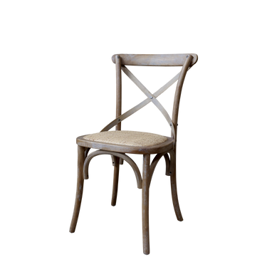 Ruskeasävyinen valkokäsitelty rottinkituoli | 55 x 51 x 89 cm | French Rustic Collection-Chic Antique-Sasu’s sisustus- ja huonekaluliike