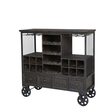 Rustiikkinen tarjoiluvaunu | 94x37x91 cm | Bar trolley