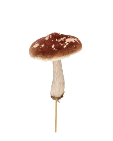 Samettipintainen sieni-ruukkukoriste |Ø7 x 10 cm-Alot-Sasu’s sisustus- ja huonekaluliike