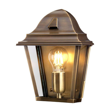 Seinävalaisin antiikkimessinki | Ulkokäyttöön | 20 x 11,5 x 28,5 cm | St James | (IP44)-Elstead Lighting-Sasu’s sisustus- ja huonekaluliike