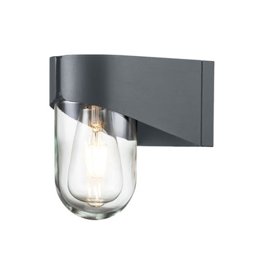 Seinävalaisin Harmaa | Ulkokäyttöön | 11,5 x 18,5 x 18,8 cm | Porto | (IP44)-Elstead Lighting-Sasu’s sisustus- ja huonekaluliike