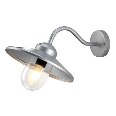 Seinävalaisin hopea | Ulkokäyttöön | 27,5 x 42 x 25,5 cm | Klampenborg | (IP44)-Elstead Lighting-Sasu’s sisustus- ja huonekaluliike