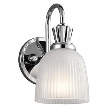 Seinävalaisin kiillotettu kromi | Kylpyhuoneeseen | 12,7 x 17,2 x 24,1 cm | Cora | (IP44)-Kichler-Sasu’s sisustus- ja huonekaluliike