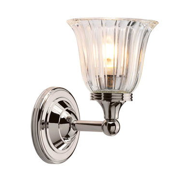 Seinävalaisin Kiillotettu nikkeli | Kylpyhuoneeseen | 13,9 x 17,3 x 21,7 cm | Austen | (IP44)-Elstead Lighting-Sasu’s sisustus- ja huonekaluliike