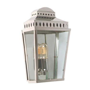 Seinävalaisin Kiillotettu nikkeli | Ulkokäyttöön | 22 x 12 x 37,5 cm | Mansion House | (IP44)-Elstead Lighting-Sasu’s sisustus- ja huonekaluliike