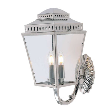 Seinävalaisin Kiillotettu nikkeli | Ulkokäyttöön | 22 x 34,6 x 47,8 cm | Mansion House | (IP44)-Elstead Lighting-Sasu’s sisustus- ja huonekaluliike
