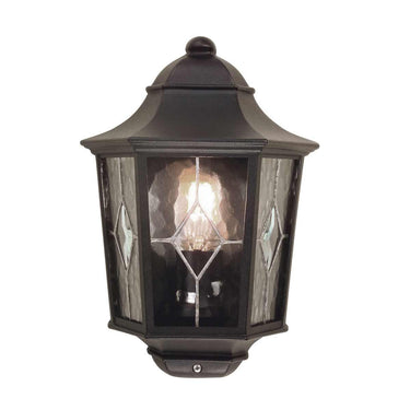 Seinävalaisin musta | Ulkokäyttöön | 25,7 x 12,5 x 35,9 cm | Norfolk | (IP44)-Elstead Lighting-Sasu’s sisustus- ja huonekaluliike