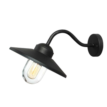 Seinävalaisin musta | Ulkokäyttöön | 27,5 x 42 x 25,5 cm | Klampenborg | (IP44)-Elstead Lighting-Sasu’s sisustus- ja huonekaluliike