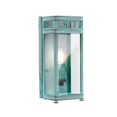 Seinävalaisin vihreä patina | Ulkokäyttöön | 13 x 11 x 31 cm | Holborn | (IP44)-Elstead Lighting-Sasu’s sisustus- ja huonekaluliike