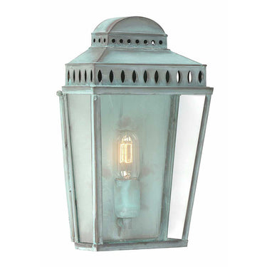 Seinävalaisin vihreä patina | Ulkokäyttöön | 22 x 12 x 37,5 cm | Mansion House | (IP44)-Elstead Lighting-Sasu’s sisustus- ja huonekaluliike