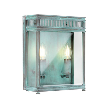 Seinävalaisin vihreä patina | Ulkokäyttöön | 25,5 x 11 x 31 cm | Holborn | (IP44)-Elstead Lighting-Sasu’s sisustus- ja huonekaluliike