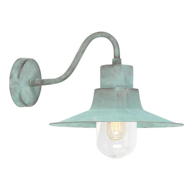 Seinävalaisin vihreä patina | Ulkokäyttöön | 29,5 x 39 x 24 cm | Sheldon | (IP44)-Elstead Lighting-Sasu’s sisustus- ja huonekaluliike
