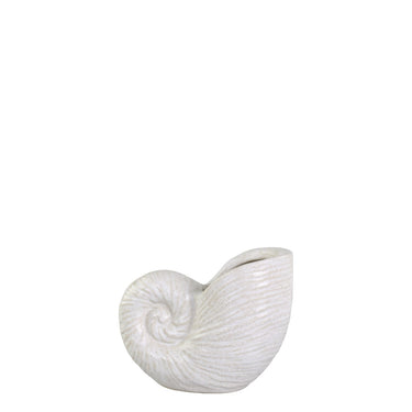 Vase shell H14/L17/W10 cm antique cream