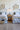 Oar w. stripes for deco H13/L81/W3 cm ocean and antique white