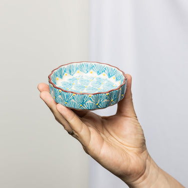 Sinisävyinen keraaminen tartaletti-vuoka | Ø11 x 3 cm | Art deco-Tranquillo-Sasu’s sisustus- ja huonekaluliike
