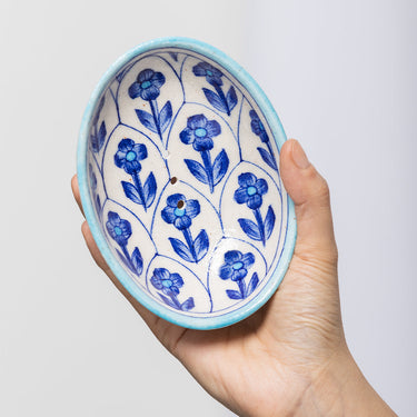 Sinisävyinen saippuakuppi | 13 x 10 x 4 cm | BLUE POTTERY-Tranquillo-Sasu’s sisustus- ja huonekaluliike