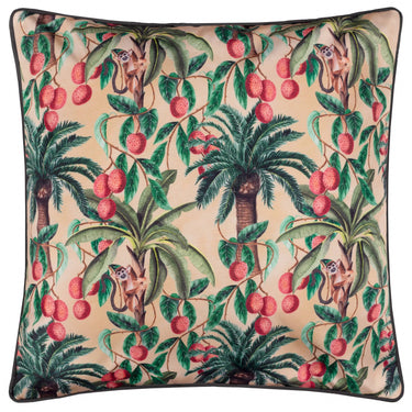 Sisustustyynyliina beige-vihreä ulkokäyttöön | 45 x 45 cm | Monkey Palm-Riva Home-Sasu’s sisustus- ja huonekaluliike