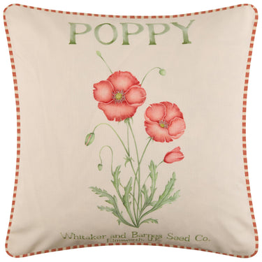 Sisustustyynyliina puna-valkoinen | Myös ulkokäyttöön | 50 x 50 cm | Poppy-Riva Home-Sasu’s sisustus- ja huonekaluliike