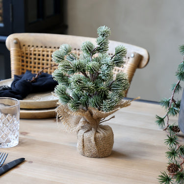 Somiste Fleur Cedar Tree w. snow H30 cm green