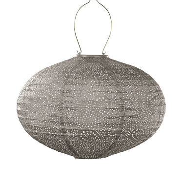 Taupe aurinkokennolyhty | Ø40 x 27 cm | Paisley Oval-Lumiz-Sasu’s sisustus- ja huonekaluliike