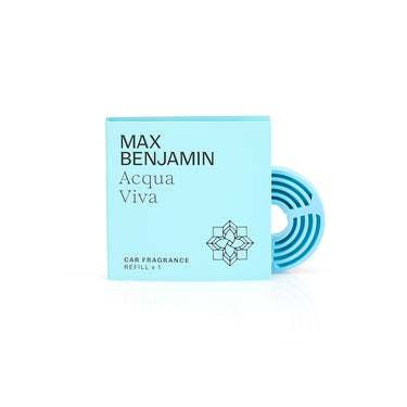 Täyttöpakkaus autotuoksun pidikkeeseen | Car Fragrance Refill - Acqua Viva-Max Benjamin-Sasu’s sisustus- ja huonekaluliike