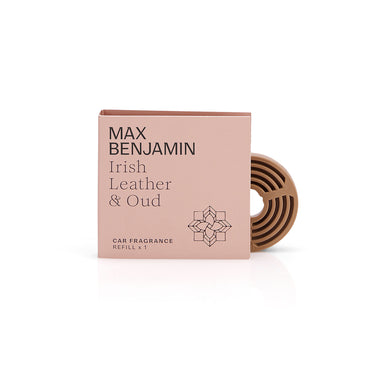 Täyttöpakkaus autotuoksun pidikkeeseen | Car Fragrance Refill - Irish Leather & Oud-Max Benjamin-Sasu’s sisustus- ja huonekaluliike