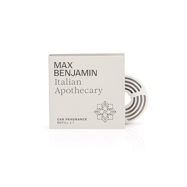 Täyttöpakkaus autotuoksun pidikkeeseen | Car Fragrance Refill - Italian Apothecary-Max Benjamin-Sasu’s sisustus- ja huonekaluliike