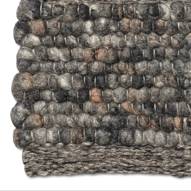 Tummanharmaa meleerattu 1,5 cm paksu merinovillamatto | Merino Grey Melange-Classic Collection-Sasu’s sisustus- ja huonekaluliike