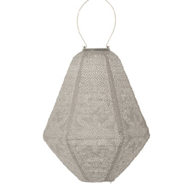 Vaalea taupe aurinkokennolyhty | Ø30 x 37,5 cm | Marrakesh Can-Lumiz-Sasu’s sisustus- ja huonekaluliike