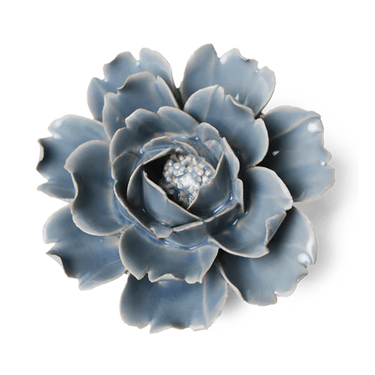 Vaaleansininen ruusu-posliinikukka | ⌀9,4 x 4.57 cm-Chive-Sasu’s sisustus- ja huonekaluliike