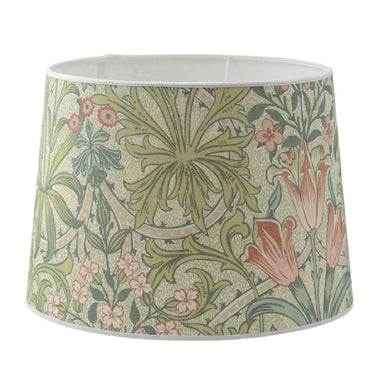 Vaaleanvihreä lampuvarjostin pöytävalaisimeen | Woodland Weeds William Morris-Hallbergs-Sasu’s sisustus- ja huonekaluliike