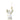 Evangeline Candle Holder, White, Poly resin L12xH19xW7,5 cm
