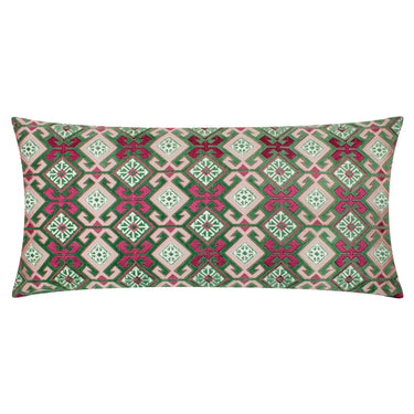 Vihreä-punasävyinen sisustustyyny | 60 x 30 cm | Laurel-Riva Home-Sasu’s sisustus- ja huonekaluliike