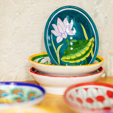 Vihreä saippukuppi | L13 cm x S10 cm x K4 cm | Blue Pottery-Tranquillo-Sasu’s sisustus- ja huonekaluliike