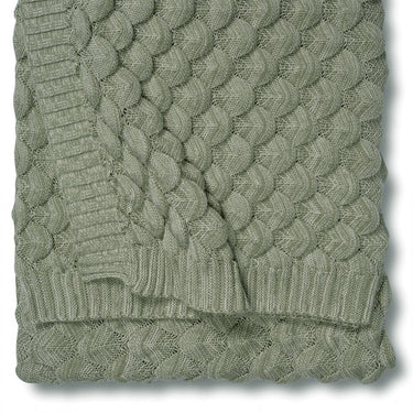 Vihreän sävyinen yksivärinen neulottu torkkupeitto | 170 x 130 cm | Gems-Classic Collection-Sasu’s sisustus- ja huonekaluliike