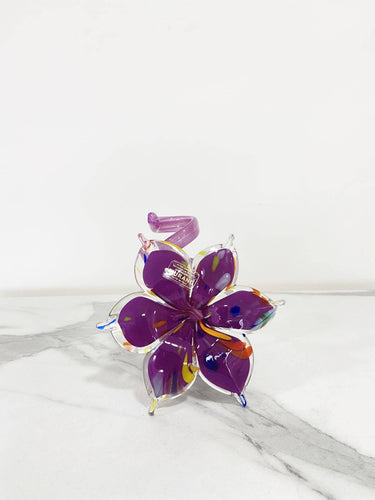 Violetti kynttilänjalka Murano-lasia | 13 x 13 x 13 cm | Fiore-Murano Dream-Sasu’s sisustus- ja huonekaluliike