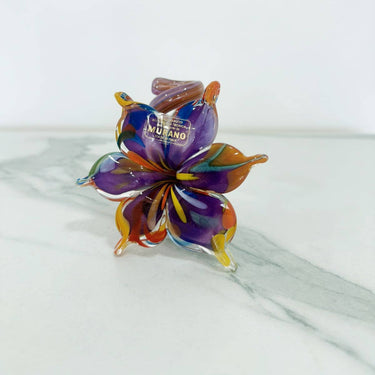 Violetti pöytäkoriste / servettirengas Murano-lasia | 9 x 9 x 10 cm | Fiore-Murano Dream-Sasu’s sisustus- ja huonekaluliike