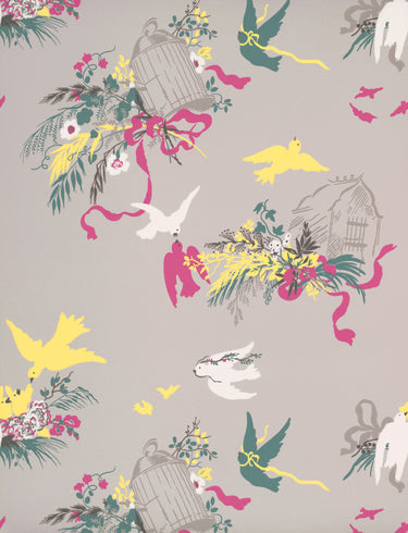 Volières French Grey | non-woven tapetti | National Trust Papers III
