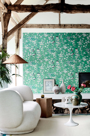 Massingberd Blossom Verditer | non-woven tapetti | National Trust Papers II