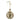 Ball for hanging H14.5/D10 cm antique brass