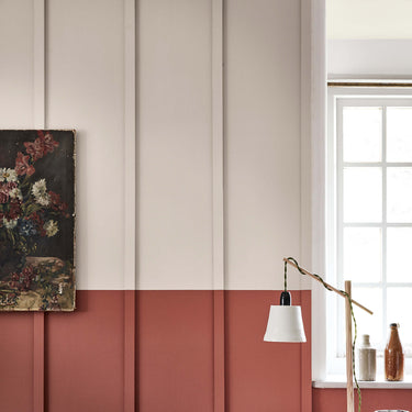 Seinämaali French Grey 113 ja Tuscan Red 140