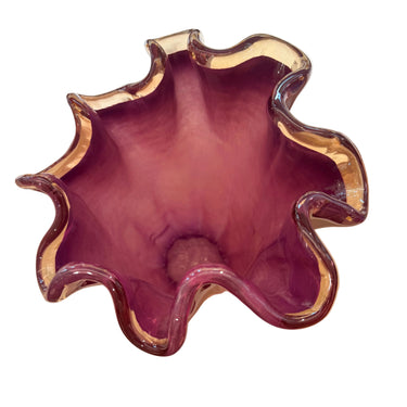 Violetti maljakko Murano-lasia | Ø 20 x 31 cm | Fazzoletto