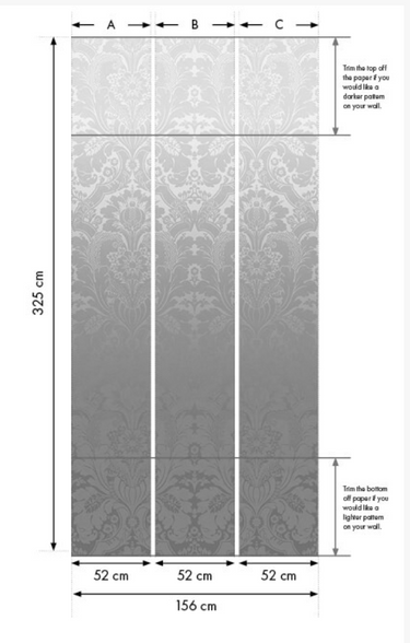 St James's Park Cherry Fade | Non-Woven Panel Wallpaper | London Wallpapers V