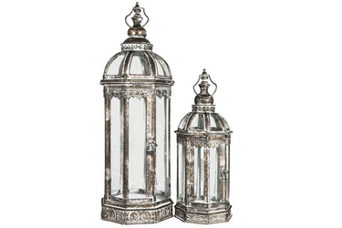 Ljuslykta hög Panorama Antik G.Brun set of 2 | Ø26x73cm