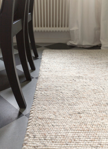 Beige meleerattu 1,5 cm paksu merinovillamatto | Merino Natural Beige