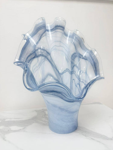 Siniharmaa maljakko Murano-lasia | Ø 33 x 45 cm | Pavone